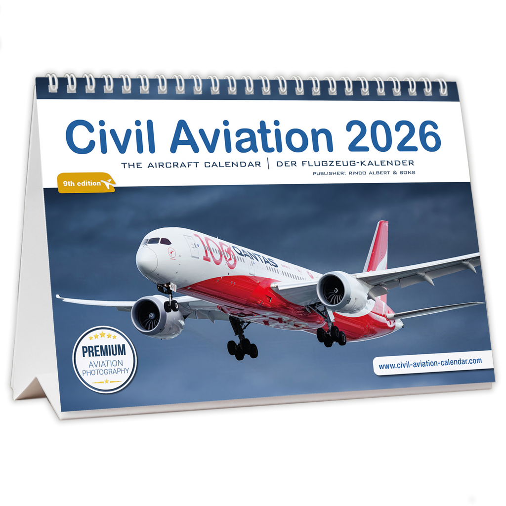 Flugzeugkalender Civil Aviation 2026 - A3 Wandkalender