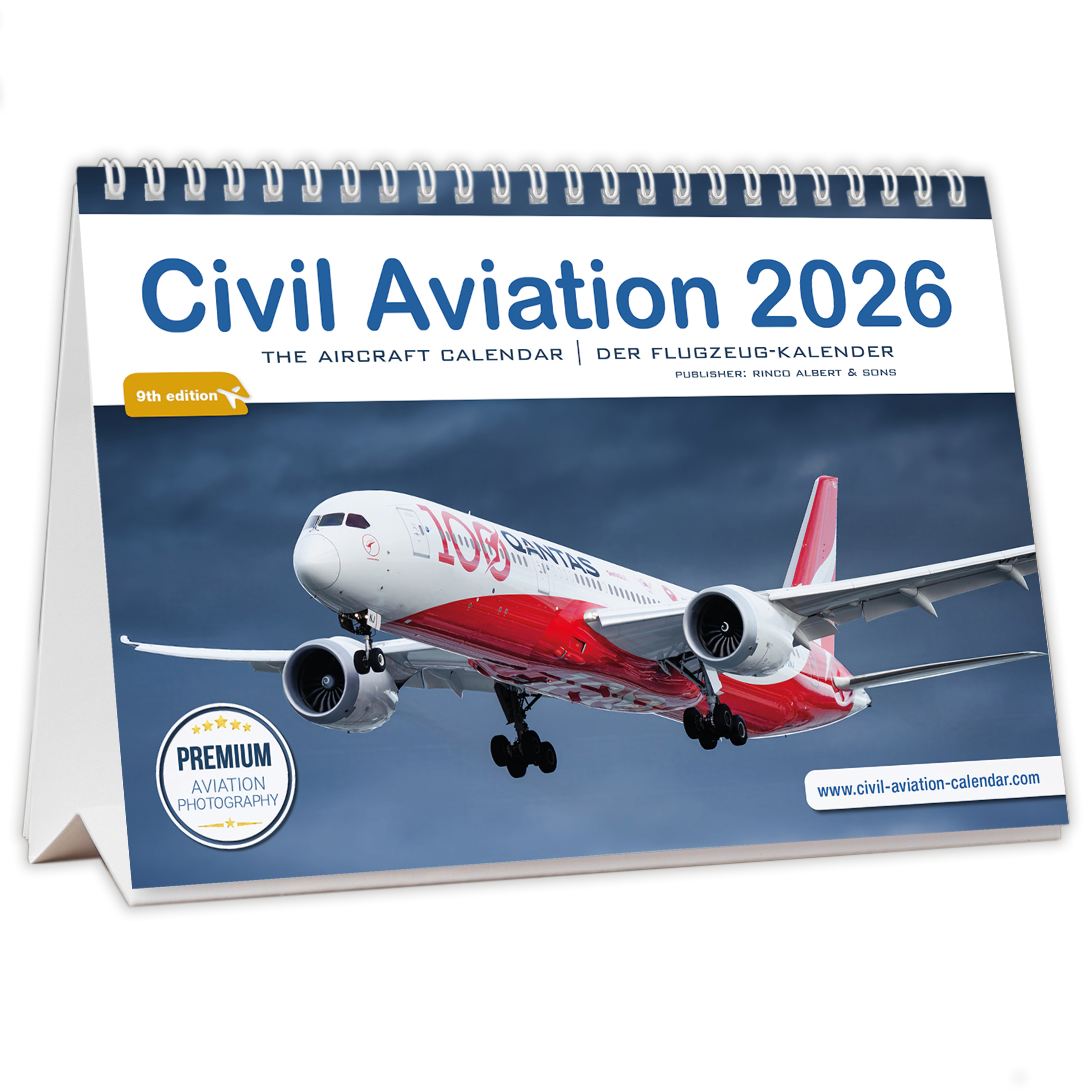 Flugzeugkalender Civil Aviation 2026 - A3 Wandkalender