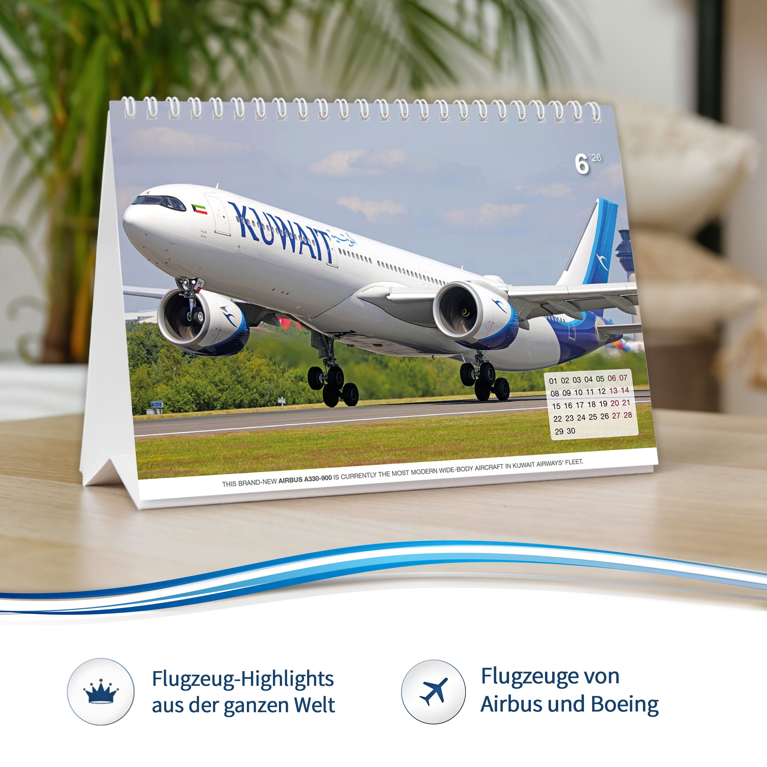 Flugzeugkalender Civil Aviation 2026 - A5 Tischkalender